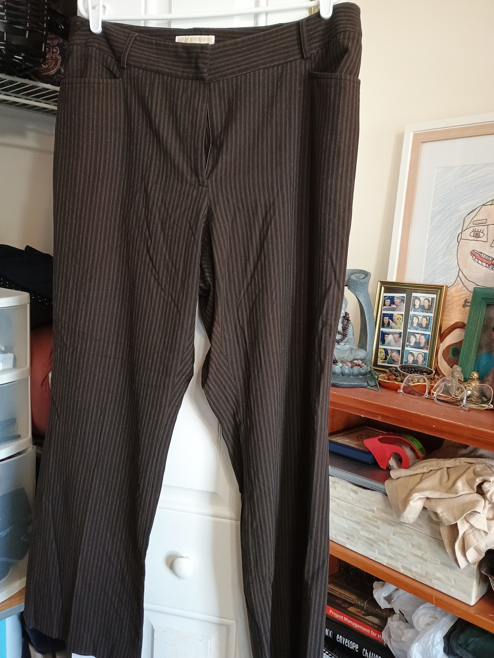 MICHAEL Michael Kors Brown Pinstripe Women's Dress Pants
